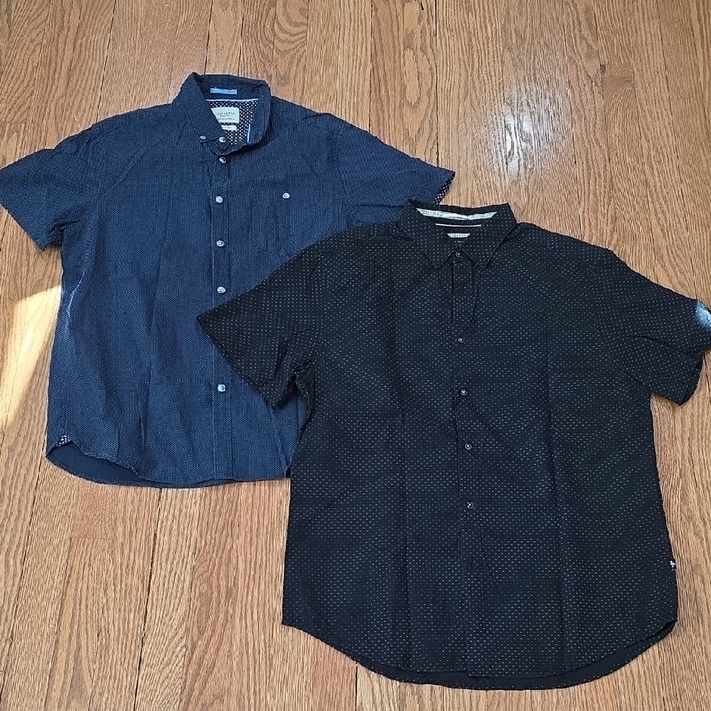 BOGO Cactus Dark Blue and Black Casual Shirts. 2-for-1